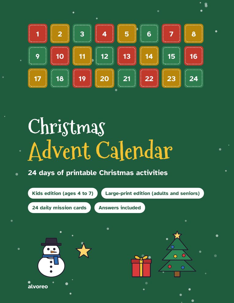 Christmas Advent Calendar: 24 days of printable activities