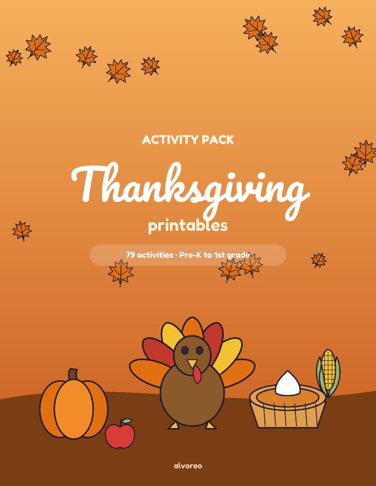Thanksgiving Pack: 79 printable activities for kids